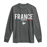 France Gallic Rooster Sports Throwback Design Vintage French Flag Long Sleeve Shirt