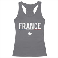 France Gallic Rooster Sports Throwback Design Vintage French Flag Racerback Tank Top