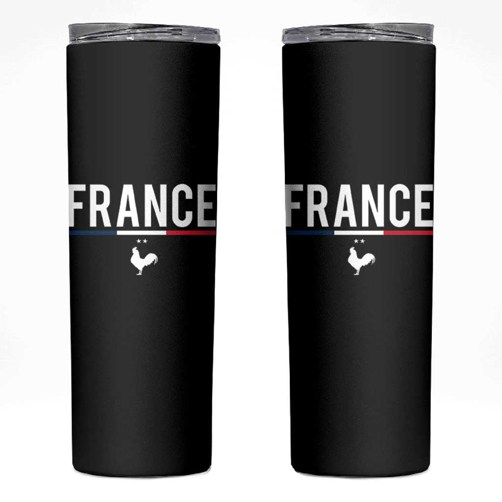 France Gallic Rooster Sports Throwback Design Vintage French Flag Skinny Tumbler