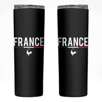 France Gallic Rooster Sports Throwback Design Vintage French Flag Skinny Tumbler