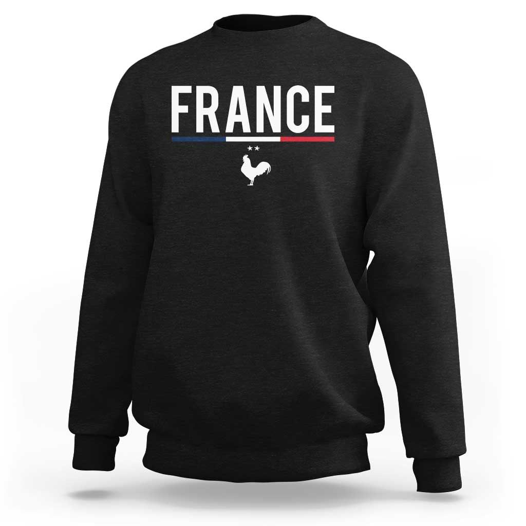 France Gallic Rooster Sports Throwback Design Vintage French Flag Sweatshirt