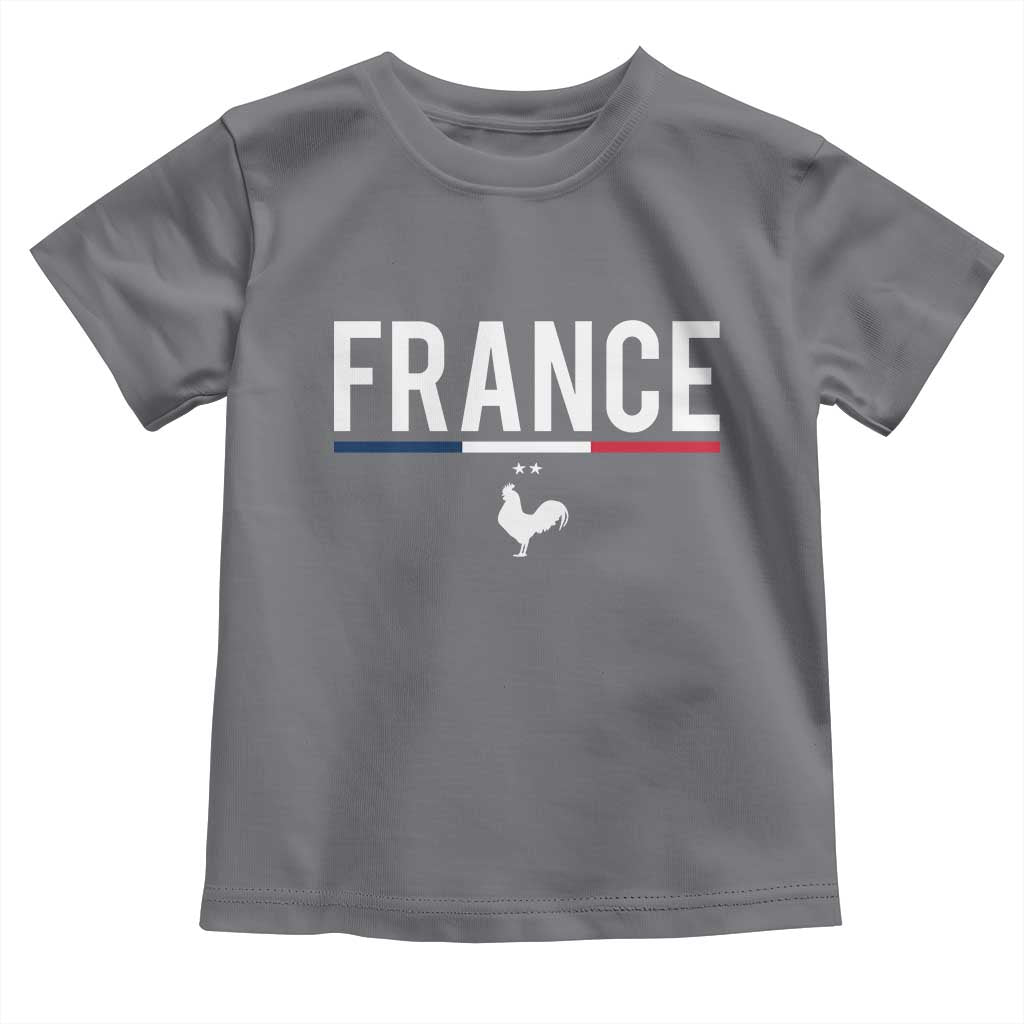 France Gallic Rooster Sports Throwback Design Vintage French Flag Toddler T Shirt