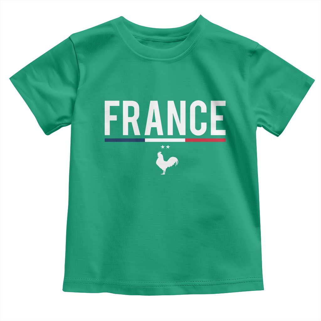 France Gallic Rooster Sports Throwback Design Vintage French Flag Toddler T Shirt