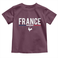 France Gallic Rooster Sports Throwback Design Vintage French Flag Toddler T Shirt
