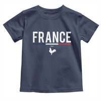France Gallic Rooster Sports Throwback Design Vintage French Flag Toddler T Shirt