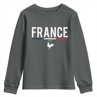 France Gallic Rooster Sports Throwback Design Vintage French Flag Youth Sweatshirt