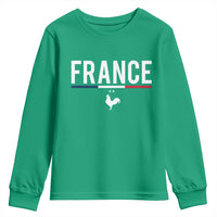 France Gallic Rooster Sports Throwback Design Vintage French Flag Youth Sweatshirt