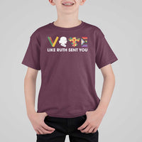 Vote Like Ruth Sent You T Shirt For Kid RBG Feminist Women's Rights - Wonder Print Shop