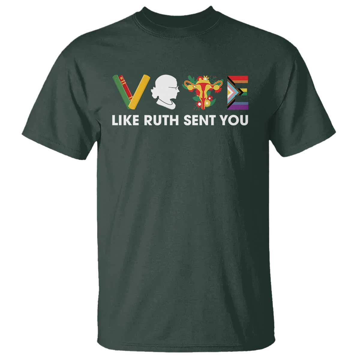 Vote Like Ruth Sent You T Shirt RBG Feminist Women's Rights - Wonder Print Shop