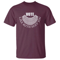Vote Like Ruth Sent You T Shirt RBG Feminist Women's Rights - Wonder Print Shop