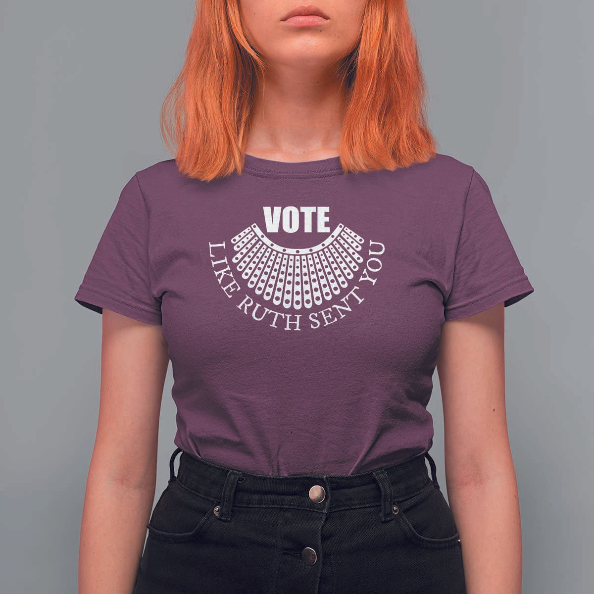 Vote Like Ruth Sent You T Shirt For Women RBG Feminist Women's Rights - Wonder Print Shop