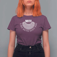Vote Like Ruth Sent You T Shirt For Women RBG Feminist Women's Rights - Wonder Print Shop