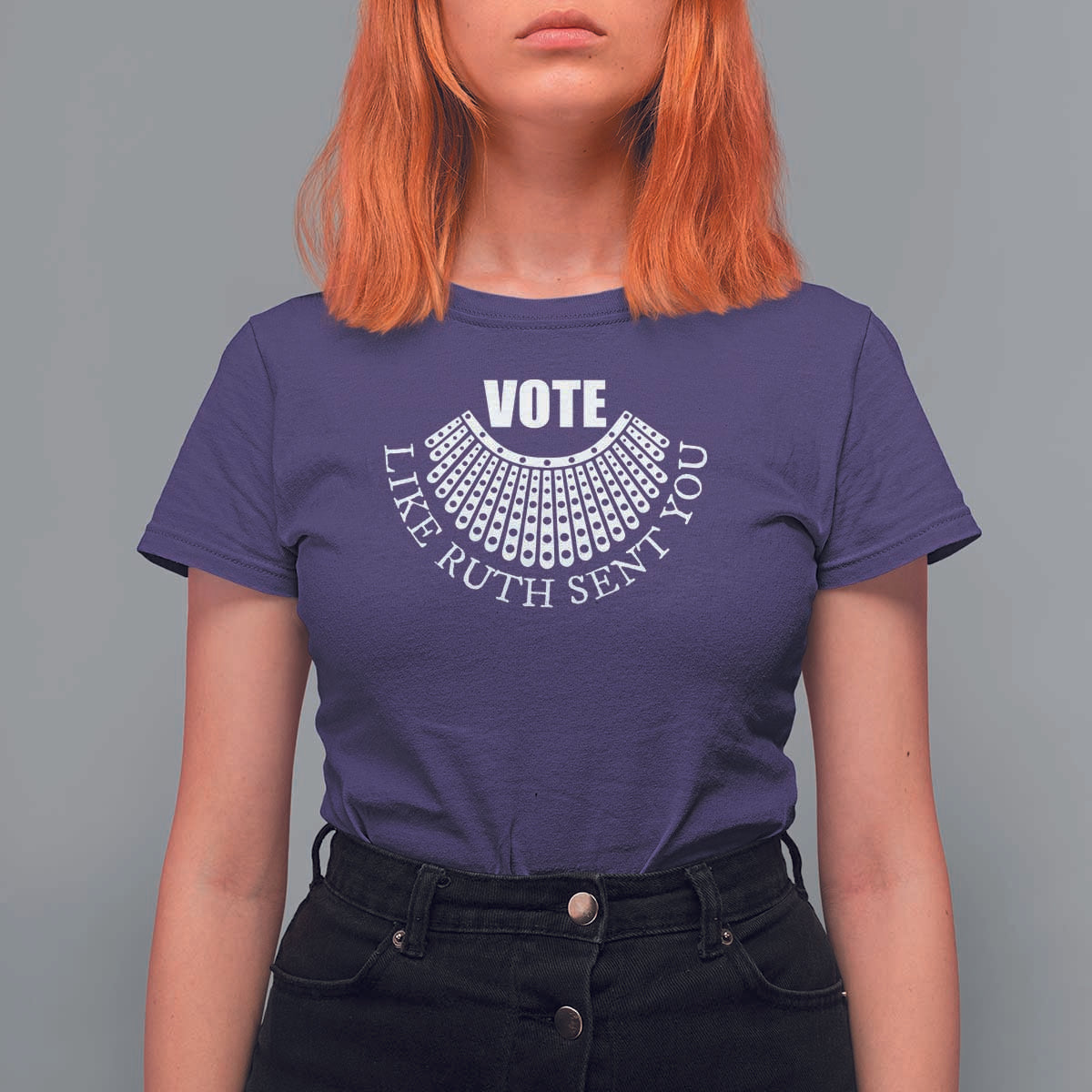 Vote Like Ruth Sent You T Shirt For Women RBG Feminist Women's Rights - Wonder Print Shop