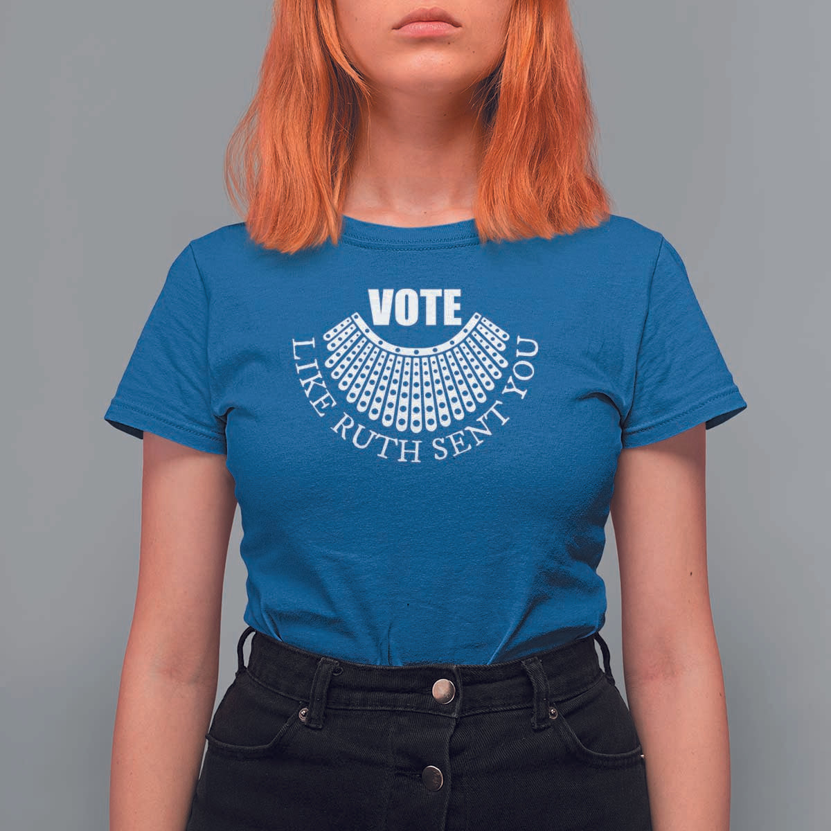 Vote Like Ruth Sent You T Shirt For Women RBG Feminist Women's Rights - Wonder Print Shop