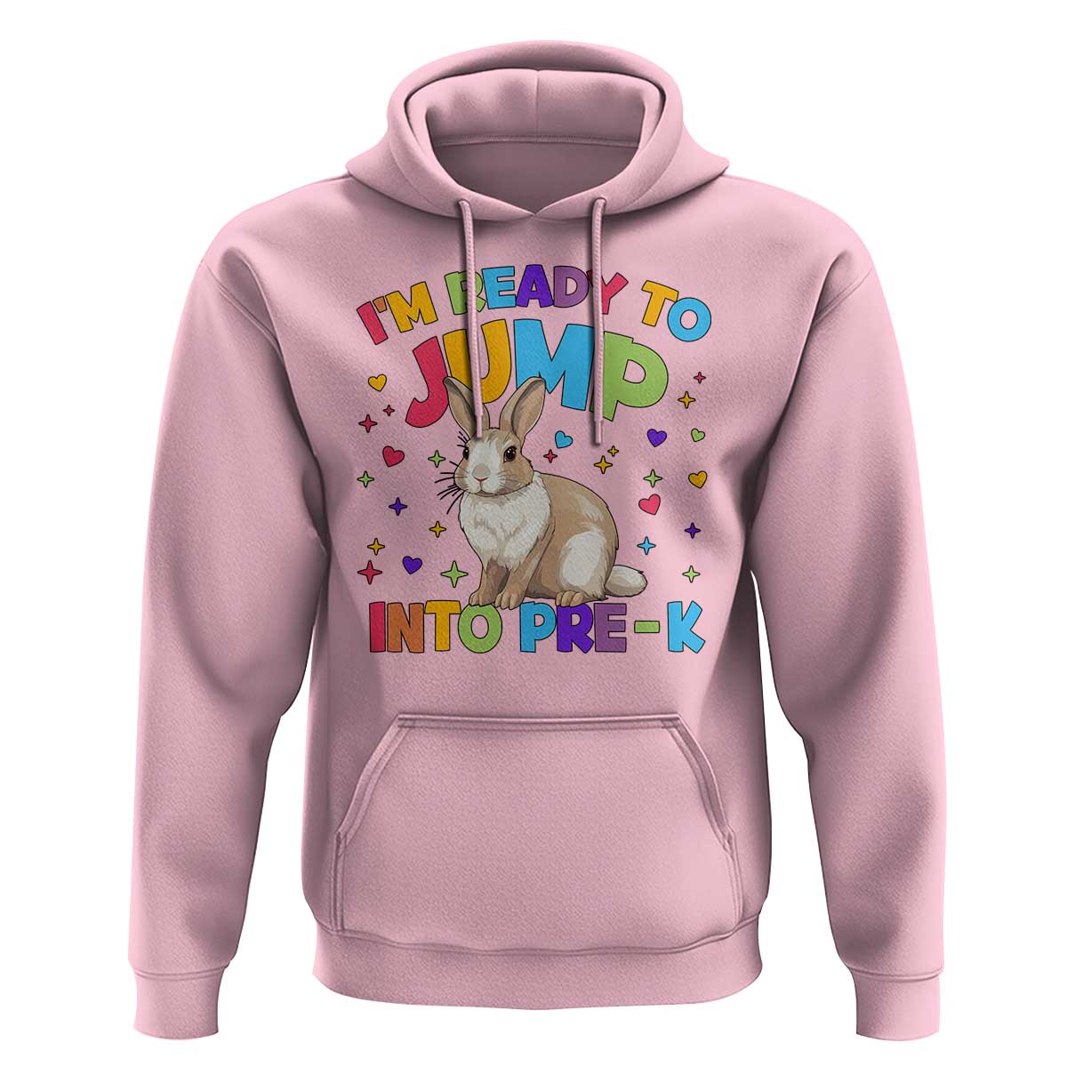I'm Ready To Jump Into Pre-K Hoodie Back To School Rabbit Heart - Wonder Print Shop