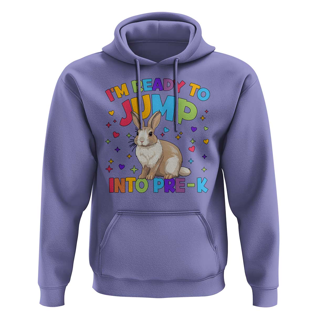 I'm Ready To Jump Into Pre-K Hoodie Back To School Rabbit Heart - Wonder Print Shop