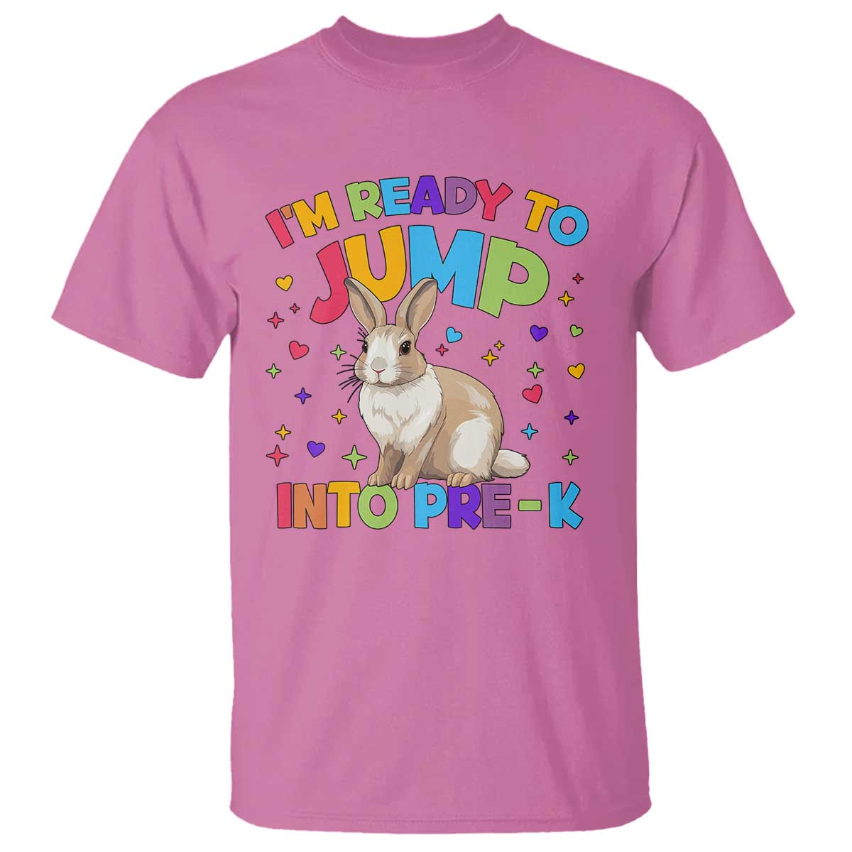 I'm Ready To Jump Into Pre-K T Shirt Back To School Rabbit Heart - Wonder Print Shop