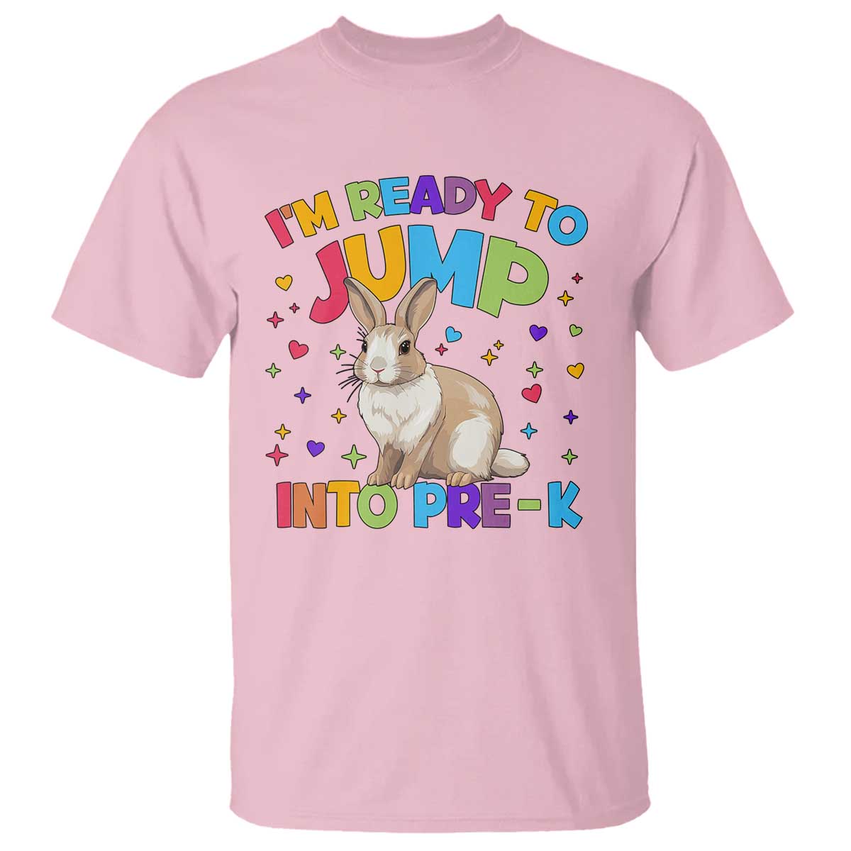 I'm Ready To Jump Into Pre-K T Shirt Back To School Rabbit Heart - Wonder Print Shop