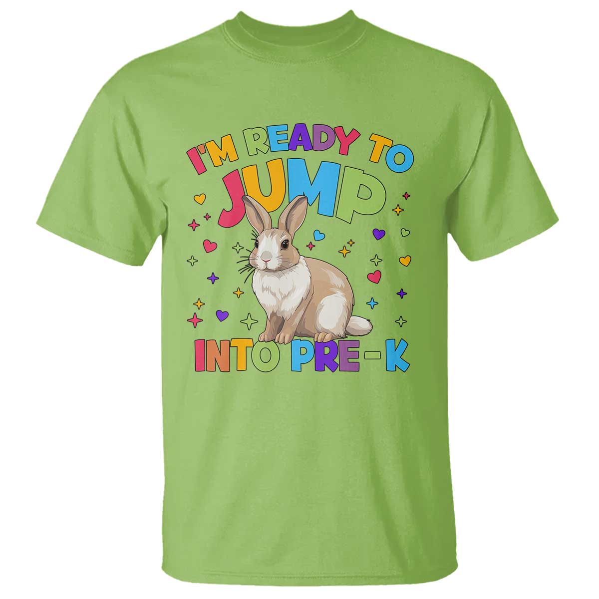 I'm Ready To Jump Into Pre-K T Shirt Back To School Rabbit Heart - Wonder Print Shop