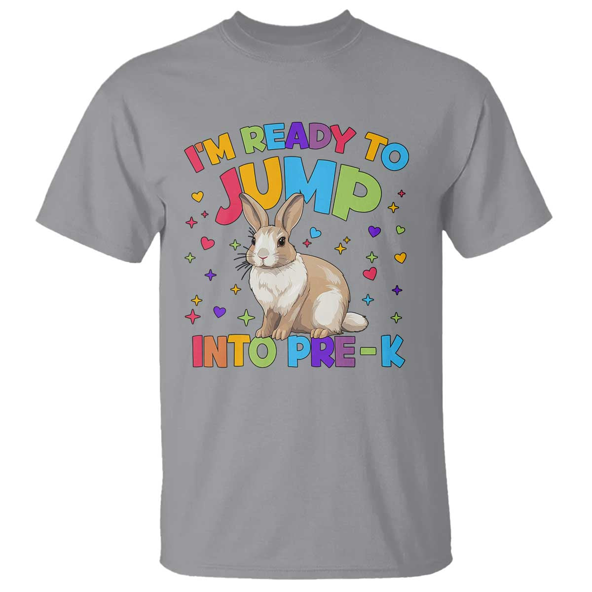 I'm Ready To Jump Into Pre-K T Shirt Back To School Rabbit Heart - Wonder Print Shop