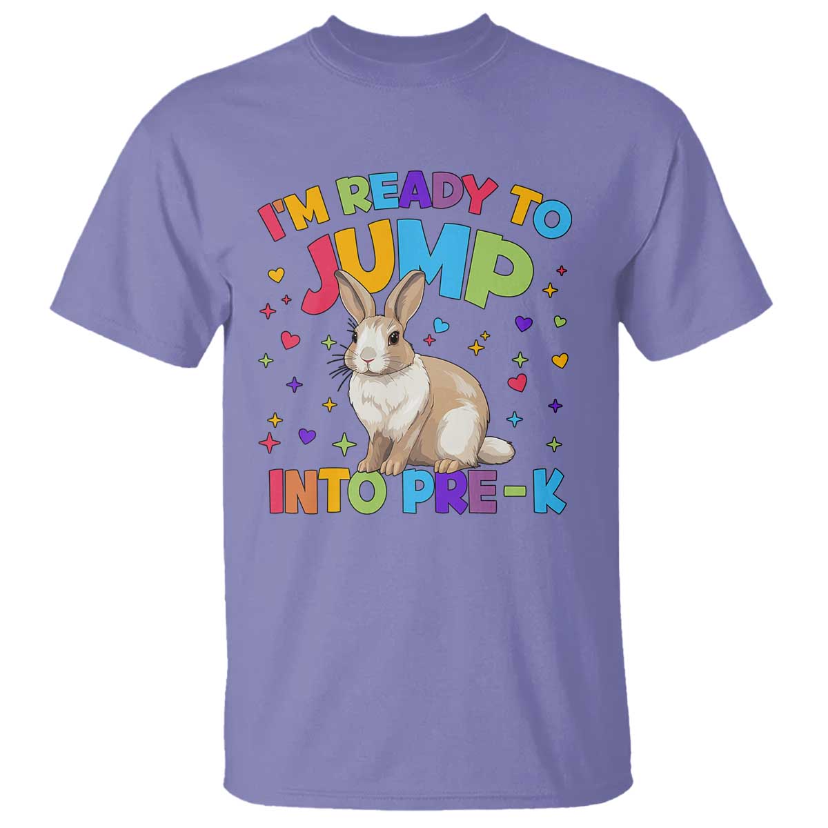 I'm Ready To Jump Into Pre-K T Shirt Back To School Rabbit Heart - Wonder Print Shop