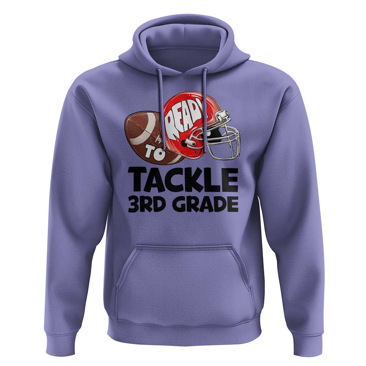 Ready To Tackle 3rd Grade Hoodie Back To School Football Helmet - Wonder Print Shop