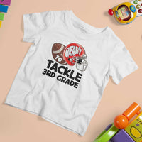 Ready To Tackle 3rd Grade T Shirt For Kid Back To School Football Helmet - Wonder Print Shop