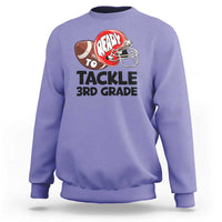Ready To Tackle 3rd Grade Sweatshirt Back To School Football Helmet - Wonder Print Shop