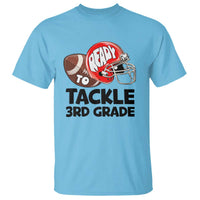 Ready To Tackle 3rd Grade T Shirt Back To School Football Helmet - Wonder Print Shop