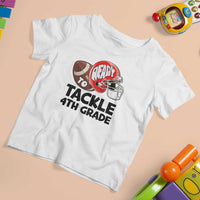 Ready To Tackle 4th Grade T Shirt For Kid Back To School Football Helmet - Wonder Print Shop