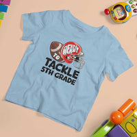Ready To Tackle 5th Grade T Shirt For Kid Back To School Football Helmet - Wonder Print Shop