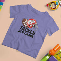 Ready To Tackle 5th Grade T Shirt For Kid Back To School Football Helmet - Wonder Print Shop