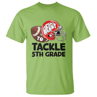 Ready To Tackle 5th Grade T Shirt Back To School Football Helmet - Wonder Print Shop