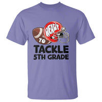 Ready To Tackle 5th Grade T Shirt Back To School Football Helmet - Wonder Print Shop