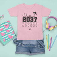 Class of 2037 T Shirt For Kid Grow With Me Pre-k To 12th Grade Handprint Mortarboard - Wonder Print Shop