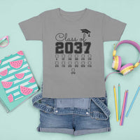 Class of 2037 T Shirt For Kid Grow With Me Pre-k To 12th Grade Handprint Mortarboard - Wonder Print Shop