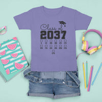Class of 2037 T Shirt For Kid Grow With Me Pre-k To 12th Grade Handprint Mortarboard - Wonder Print Shop