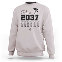 Class of 2037 Sweatshirt Grow With Me Pre-k To 12th Grade Handprint Mortarboard - Wonder Print Shop