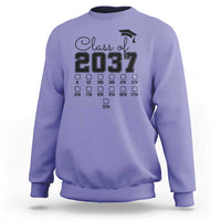 Class of 2037 Sweatshirt Grow With Me Pre-k To 12th Grade Handprint Mortarboard - Wonder Print Shop