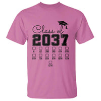 Class of 2037 T Shirt Grow With Me Pre-k To 12th Grade Handprint Mortarboard - Wonder Print Shop