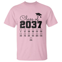 Class of 2037 T Shirt Grow With Me Pre-k To 12th Grade Handprint Mortarboard - Wonder Print Shop