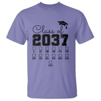 Class of 2037 T Shirt Grow With Me Pre-k To 12th Grade Handprint Mortarboard - Wonder Print Shop