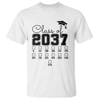 Class of 2037 T Shirt Grow With Me Pre-k To 12th Grade Handprint Mortarboard - Wonder Print Shop