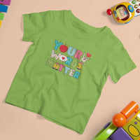 Special Education Teacher T Shirt For Kid Your Words Matter Speech Therapy Heart Pencil - Wonder Print Shop