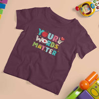 Special Education Teacher T Shirt For Kid Your Words Matter Speech Therapy Heart Pencil - Wonder Print Shop