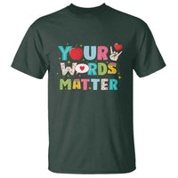 Special Education Teacher T Shirt Your Words Matter Speech Therapy Heart Pencil - Wonder Print Shop