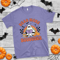 Halloween Teacher T Shirt Read More Books Cute Ghost Reading Pumpkin - Wonder Print Shop