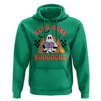 Halloween Teacher Hoodie Read More Books Cute Ghost Reading Pumpkin - Wonder Print Shop