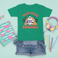 Halloween Teacher T Shirt For Kid Read More Books Cute Ghost Reading Pumpkin - Wonder Print Shop