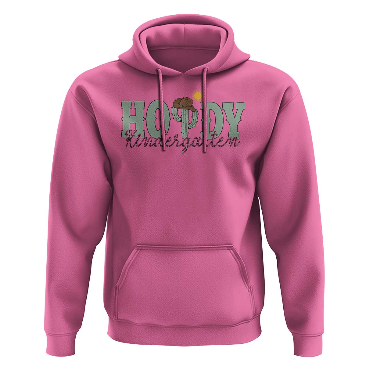 Howdy Kindergarten Teacher Hoodie Rodeo Country Western Cactus Cowboy - Wonder Print Shop